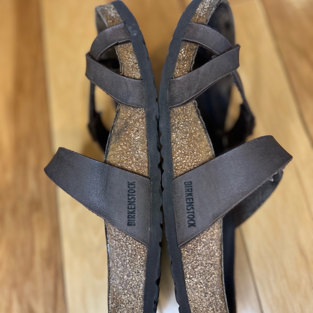 Birkenstock Women’s Mayari Strappy Brown Leather Sandals with Buckles - Picture 5 of 9
